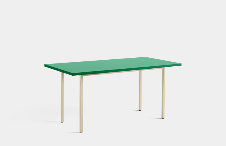 Two-Colour Table - Ivory/Green Mint - 160 x 82 cm