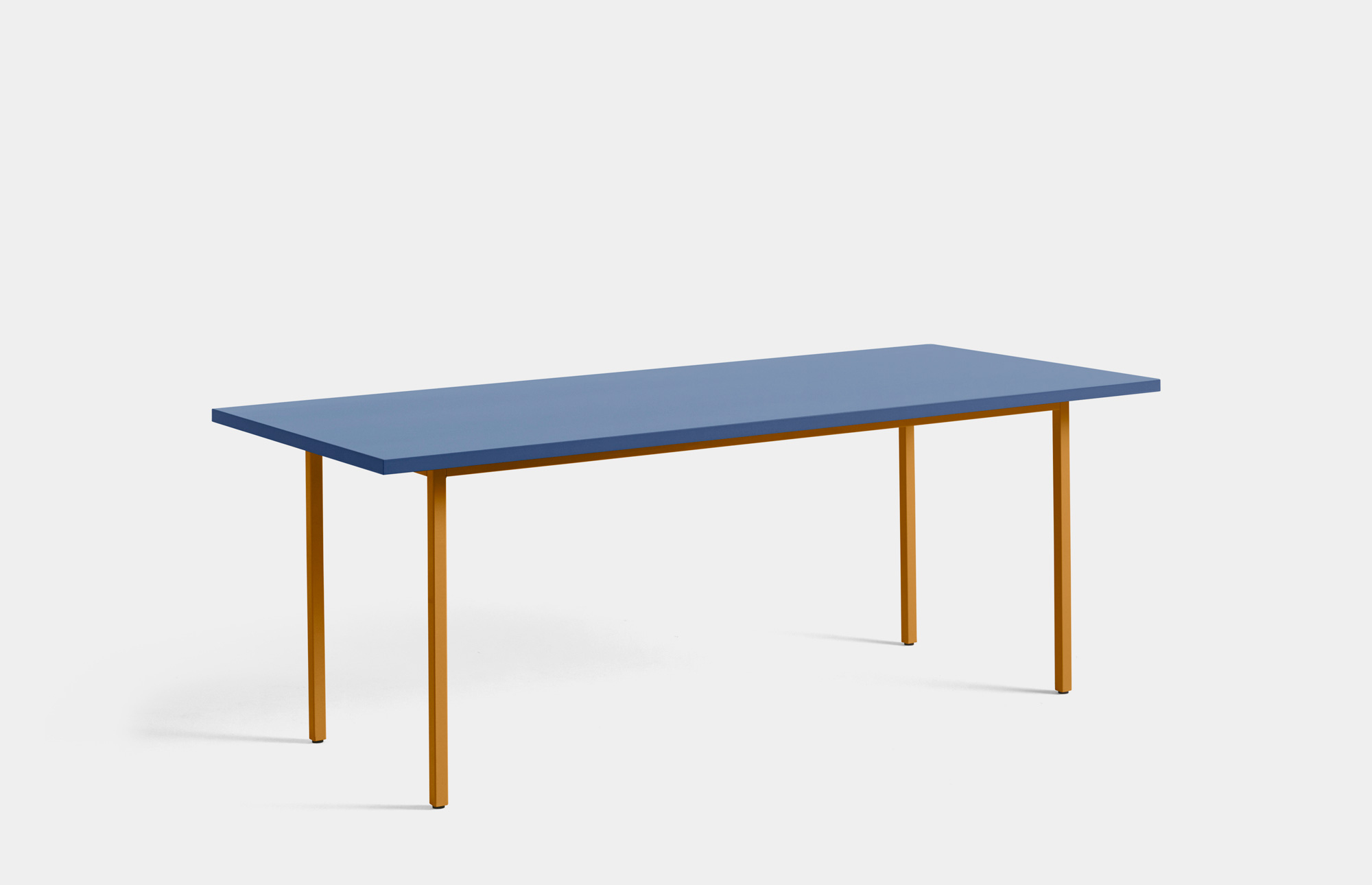 40092 D19e069c90 942049 Two Colour L200xw90 Blue Wb Lacquer Valchromat Tabletop Ochre Powder Coated Steel Portrait