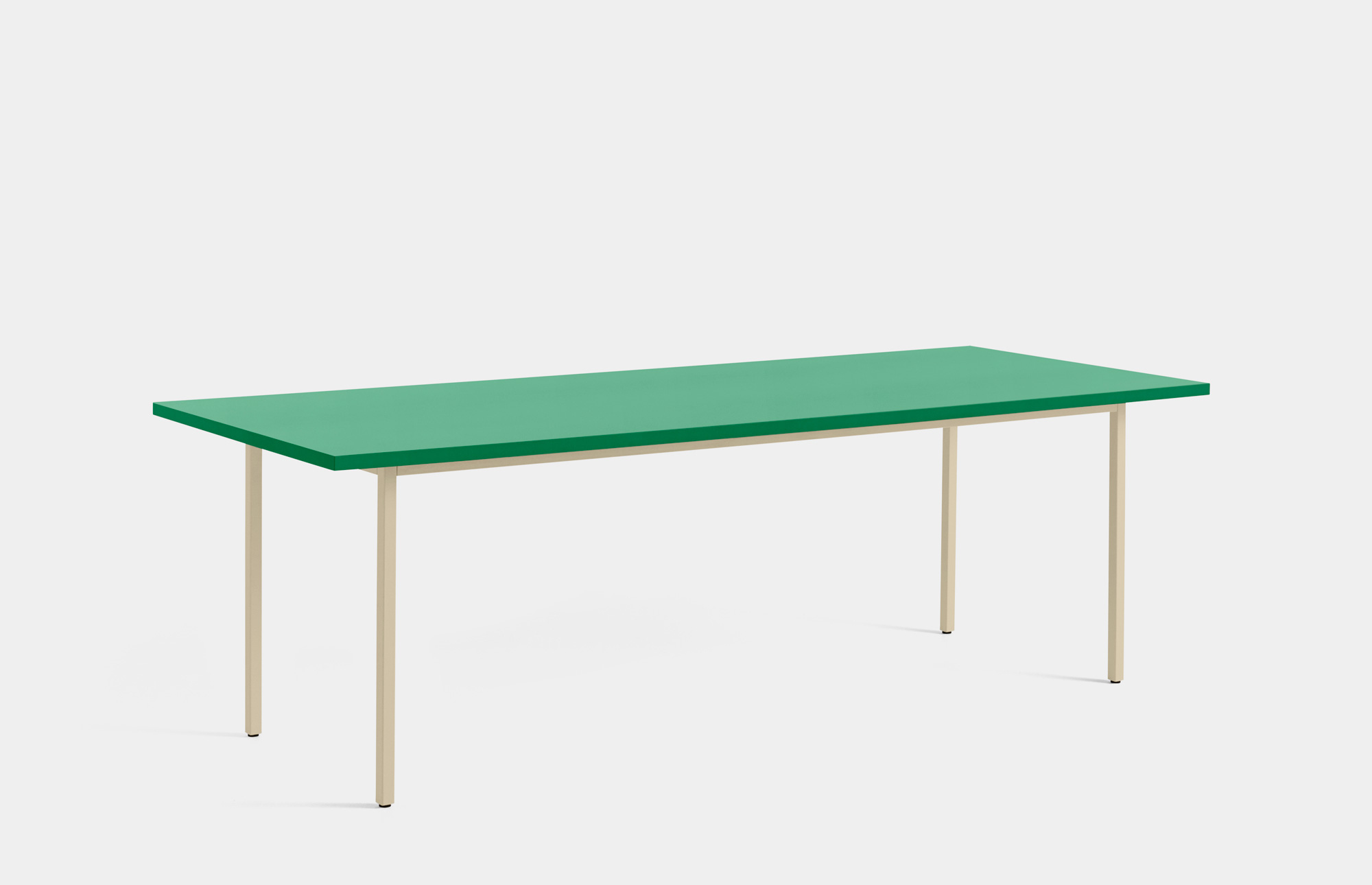 40102 4872f67cc4 942069 Two Colour L240xw90 Green Wb Lacquer Valchromat Tabletop Ivory Powder Coated Steel Portrait