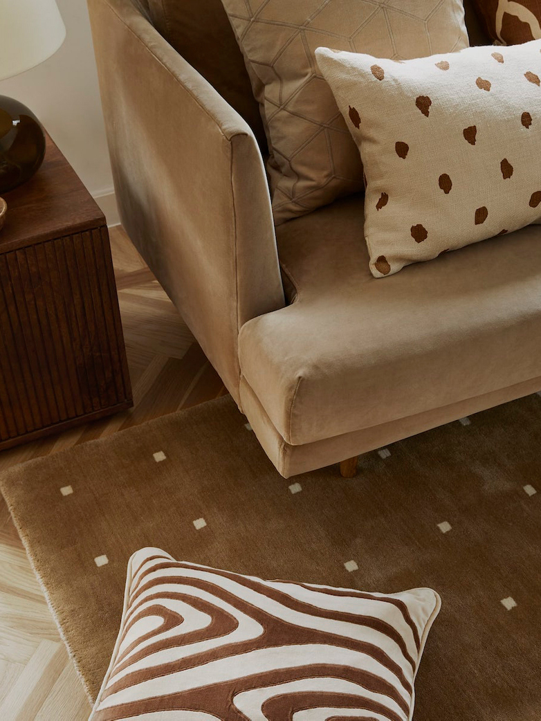 Mita - Beige/Cognac - 50 x 50