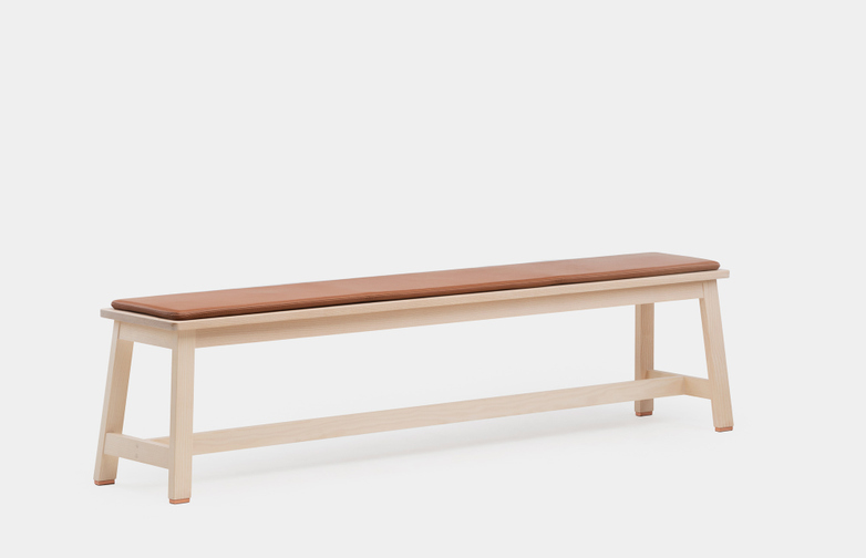 White Oiled Ash - with Leather Seat Pad - 185 cm
