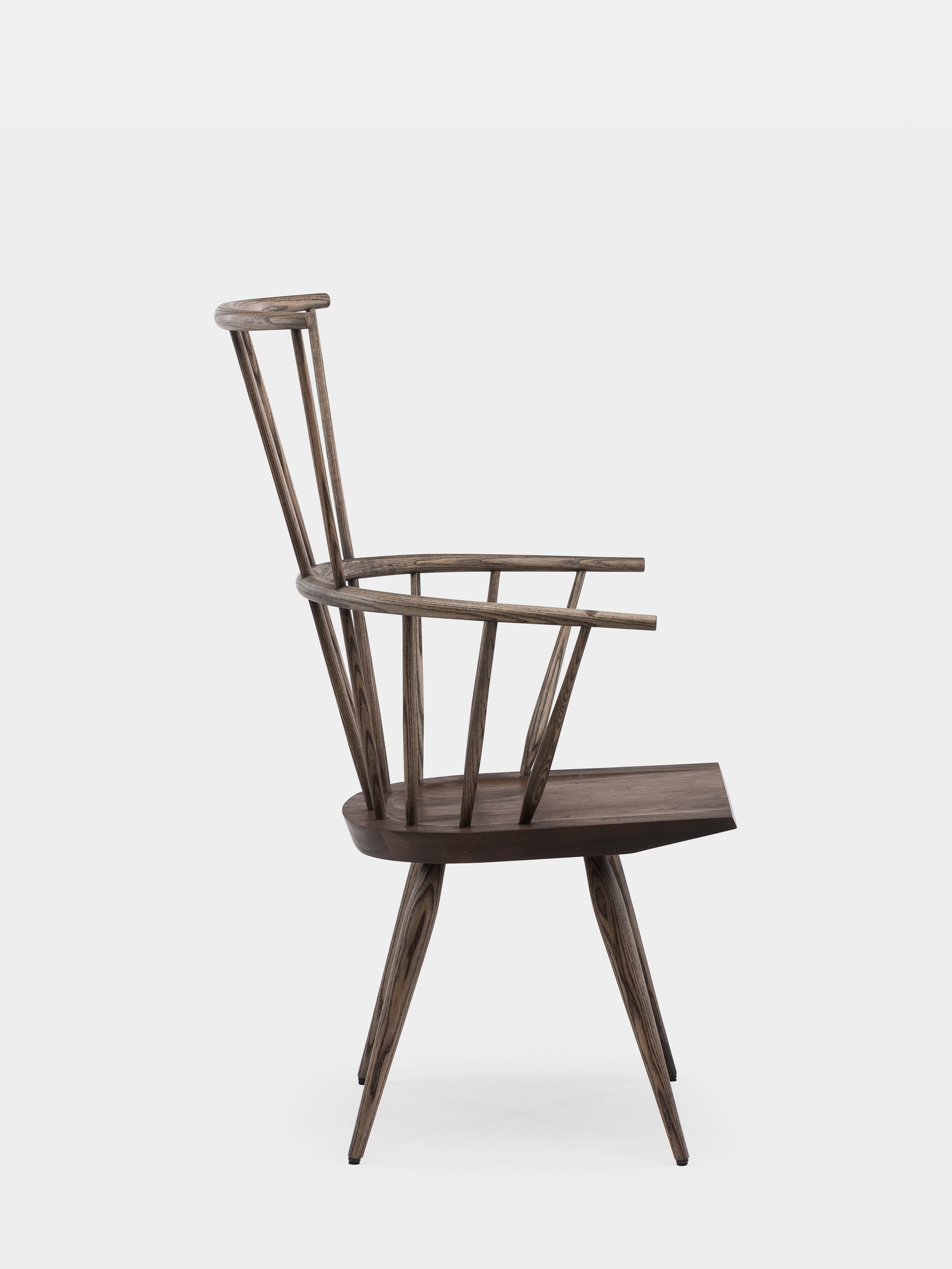 40233 D99160458b 359 Kimble Windsor Chair By Matthew Hilton In Black Oiled Walnut And Ash Side Whitebkgrnd Portrait