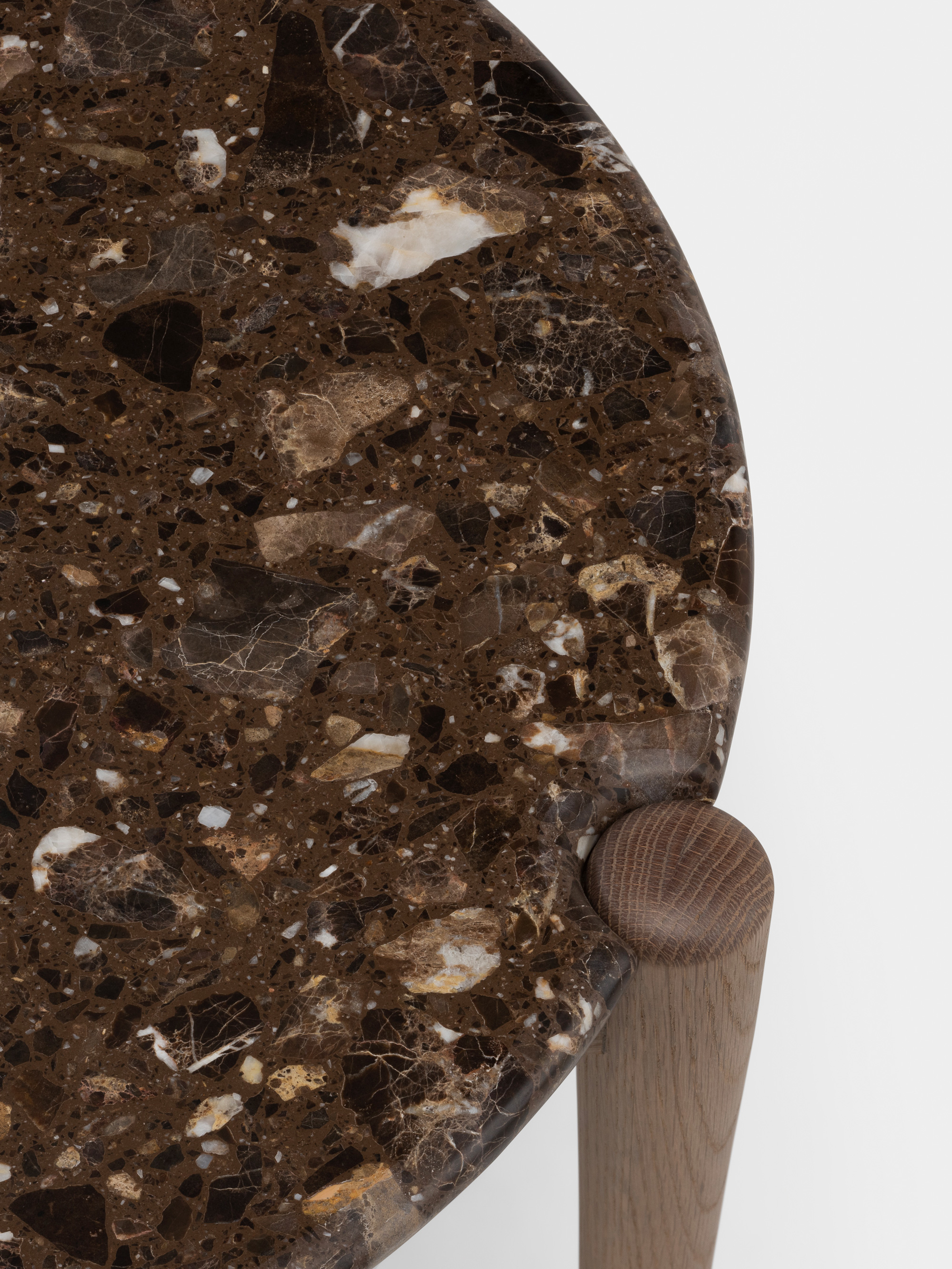 40357 705330472b 456mm Sidekicks Coffee Table With Terrazzo Top By Studioilse For De La Espada In Oxidised Oak And Castanho Terrazzo Detail Whitebkgrnd67214 Portrait