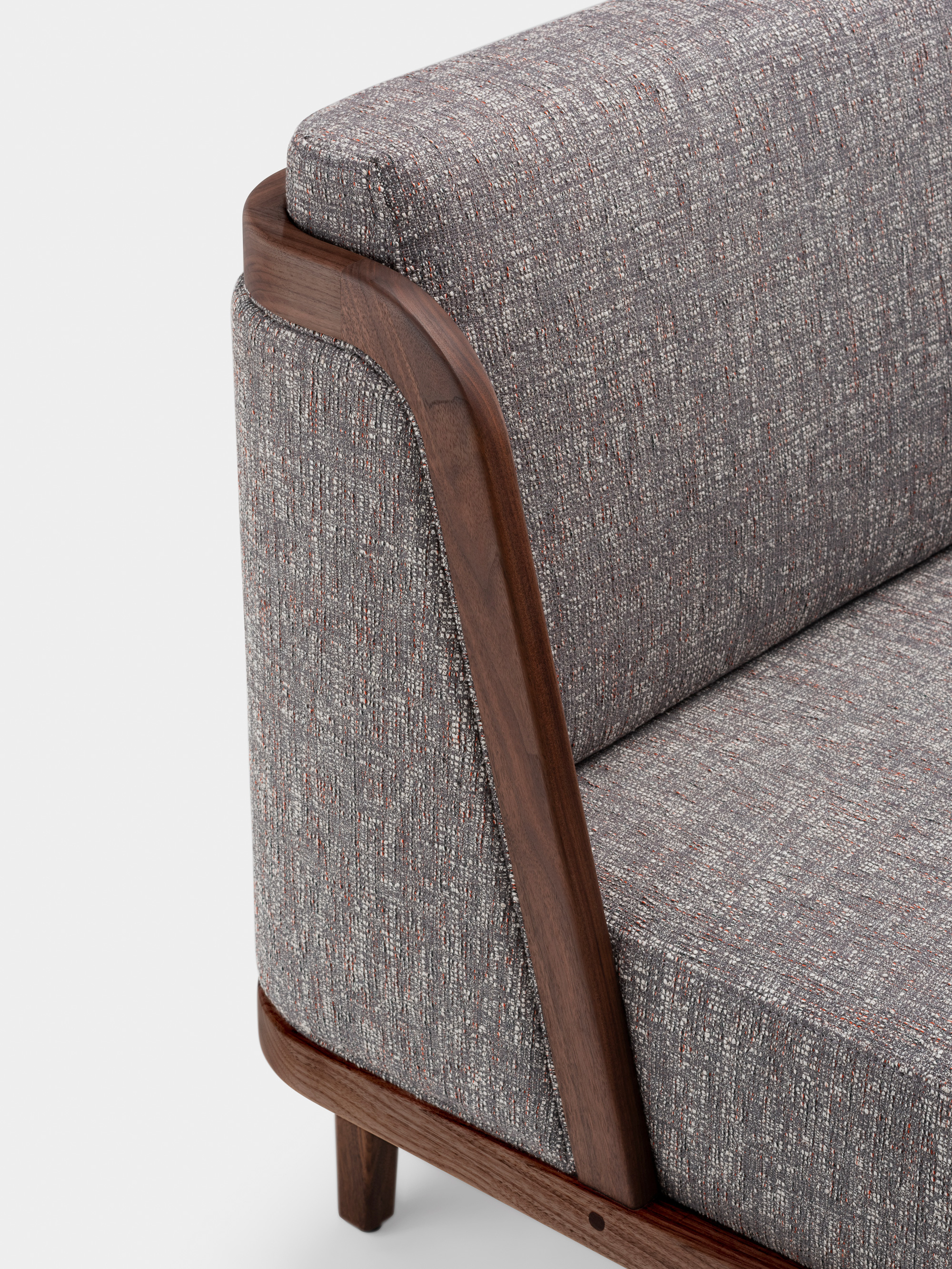 40361 C44c32d6a1 269 Throne Lounge Chair With Upholstery By Autoban For De La Espada In Danish Oiled Walnut And Sonar 3 153 Detail1 Whitebkgrnd67282 Portrait