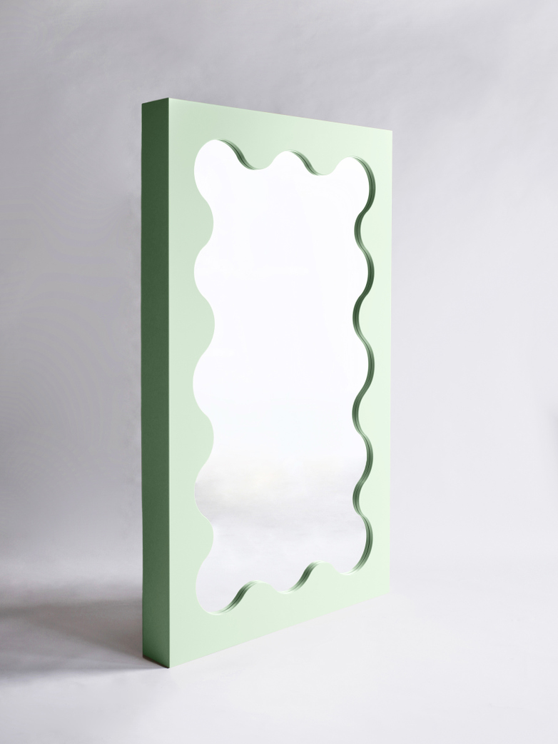 Curvy Mirror - Green