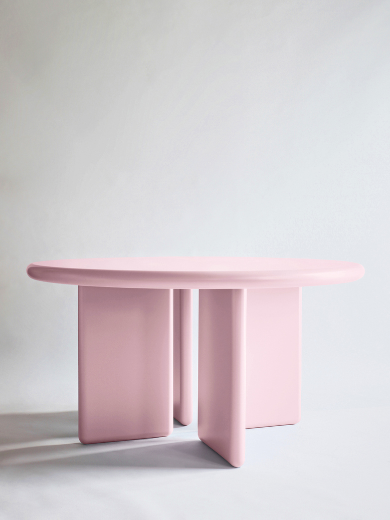 Chunky Round Table - Pink - 140