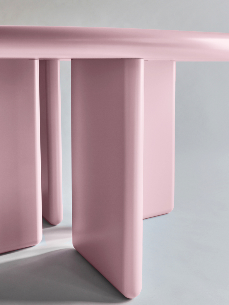 Chunky Round Table - Pink - 140