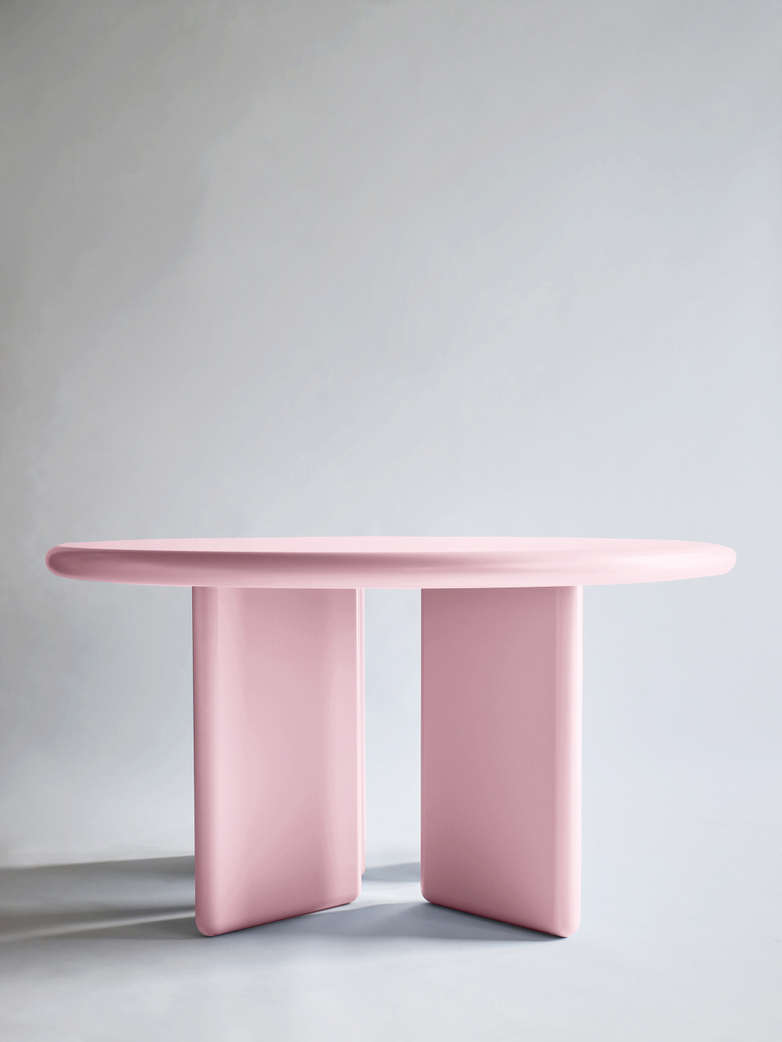 Chunky Round Table - Pink - 140