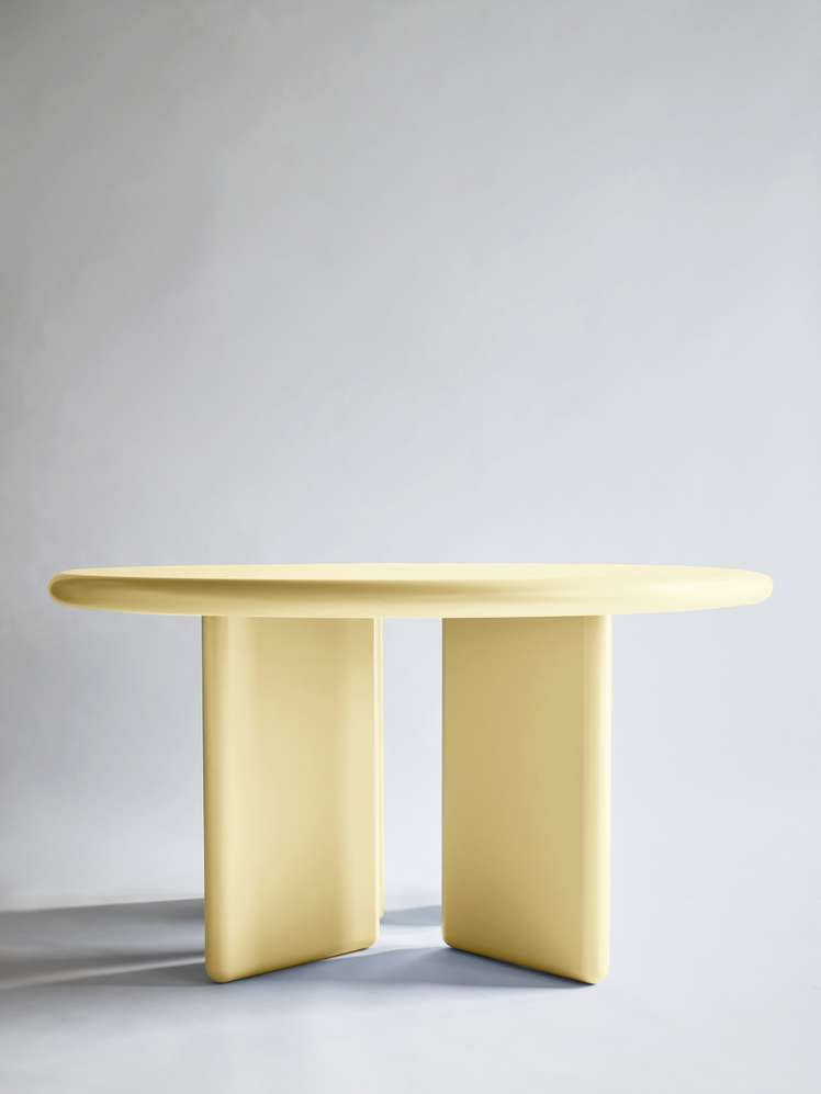 Gustaf Westman — Chunky Round Table - Light Yellow - 140 — Gustaf ...