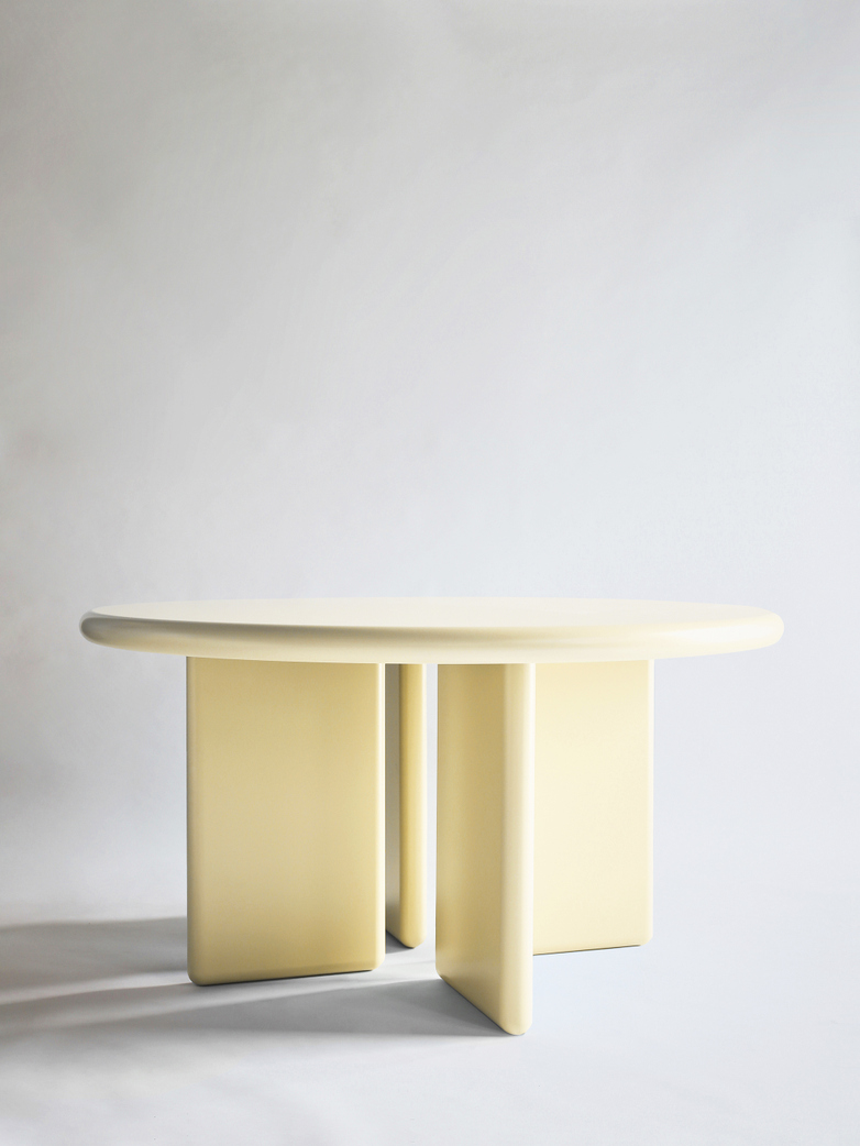 Chunky Round Table - Light Yellow - 140