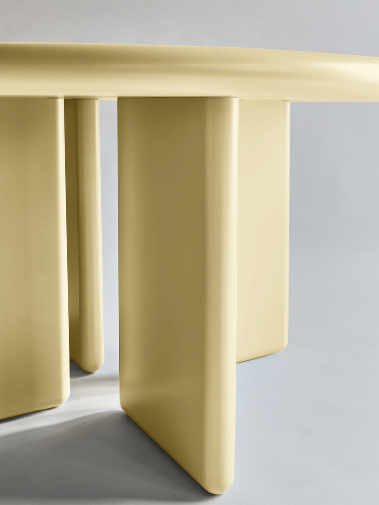 Chunky Round Table - Light Yellow - 140