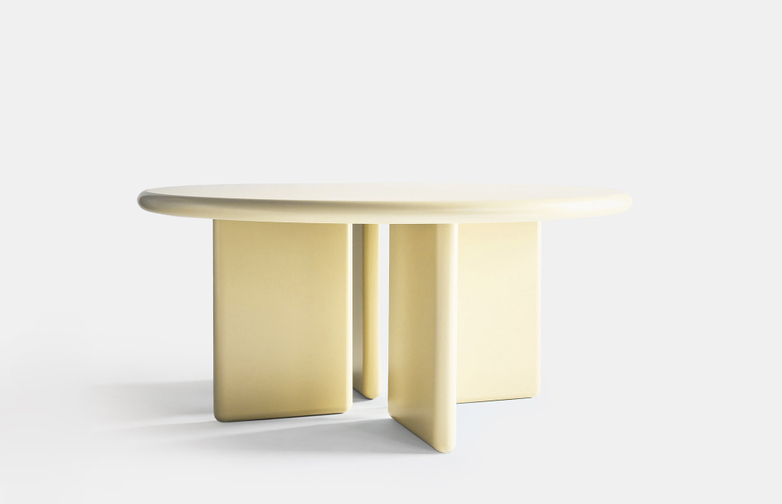 Chunky Round Table - Light Yellow - 140
