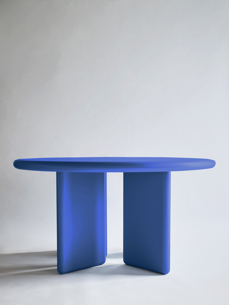 Chunky Round Table - Cobalt Blue - 140
