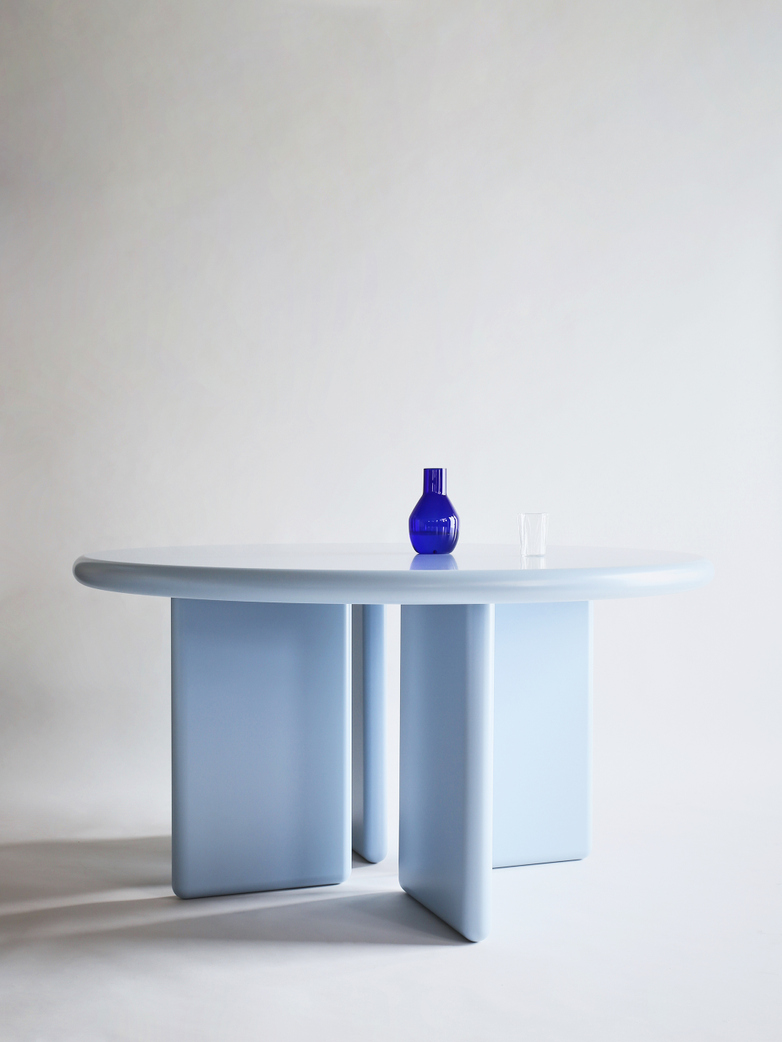 Chunky Round Table - Light Blue - 140