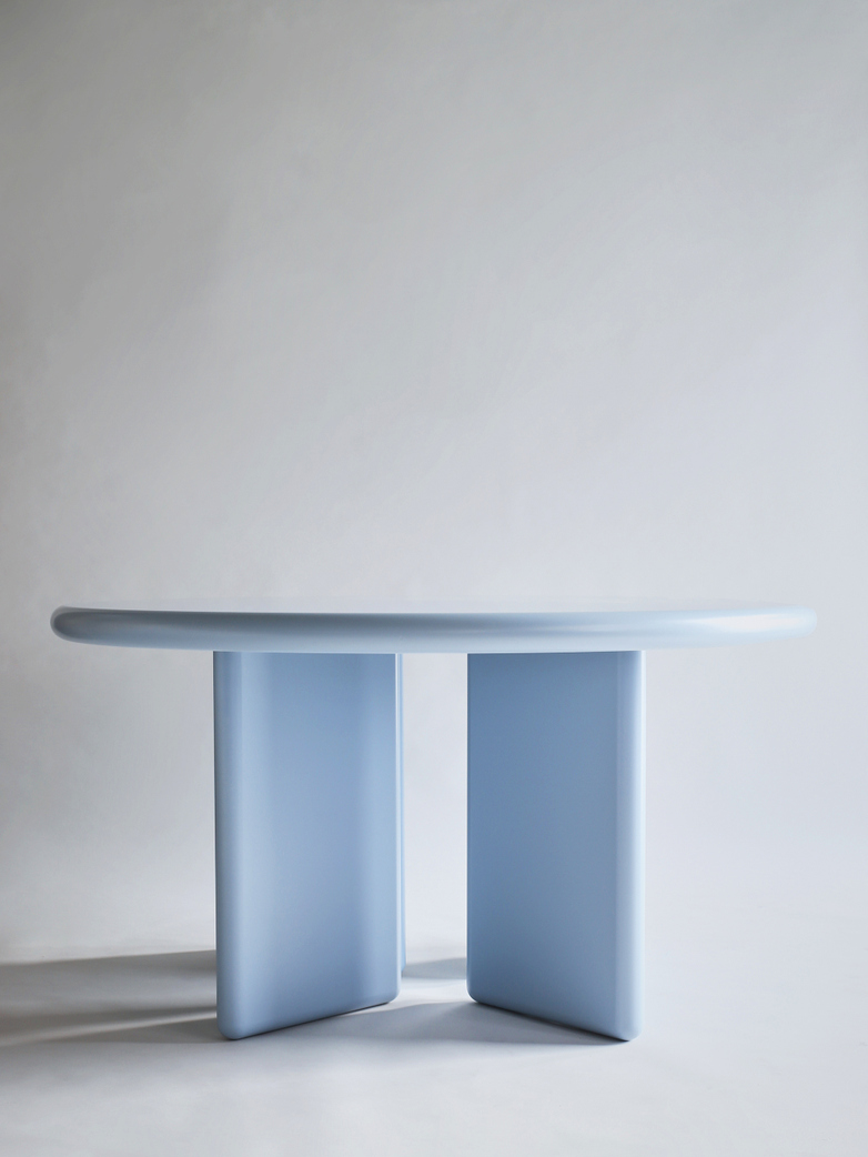 Chunky Round Table - Light Blue - 140