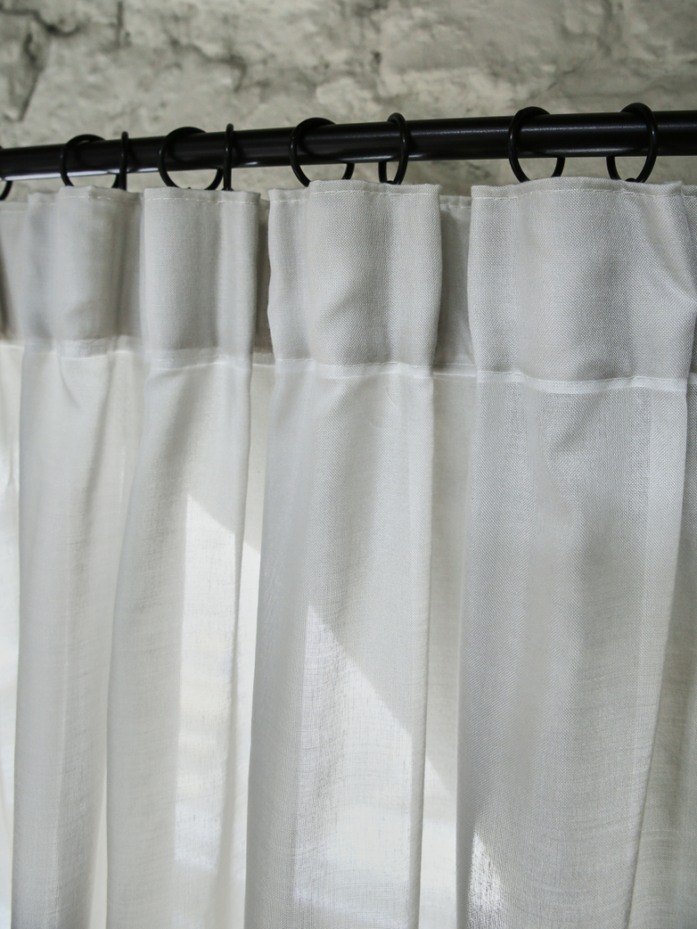 Astrid Nizza Mano Morbida Curtain - Warm Grey - Set of 2 x 150