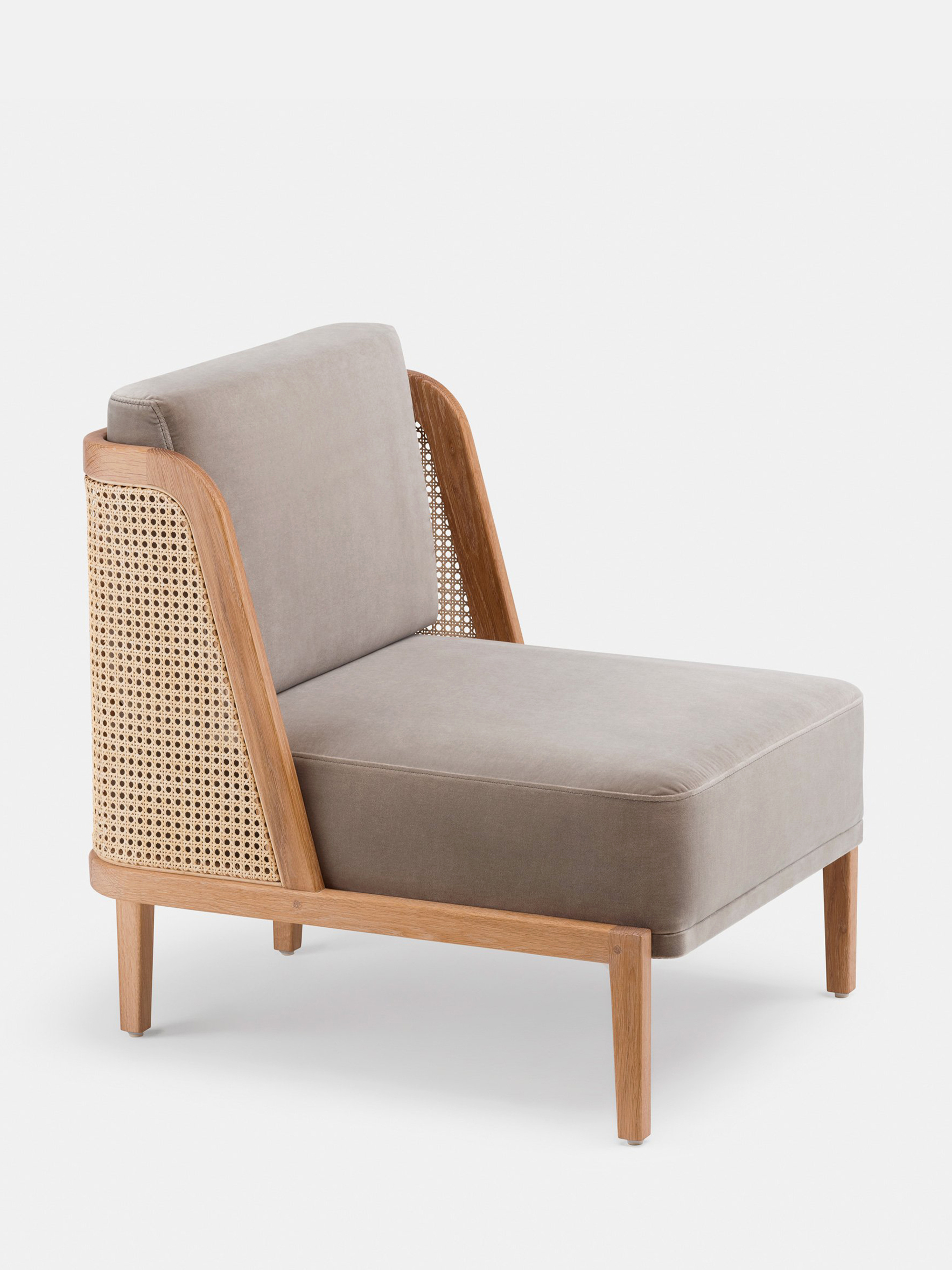 40592 720b0f5791 40362 C248aa9003 270 Throne Lounge Chair With Rattan By Autoban In Danish Oiled Oak And Harald 3 143 Fabric Whitebkgrnd Zoom Portrait