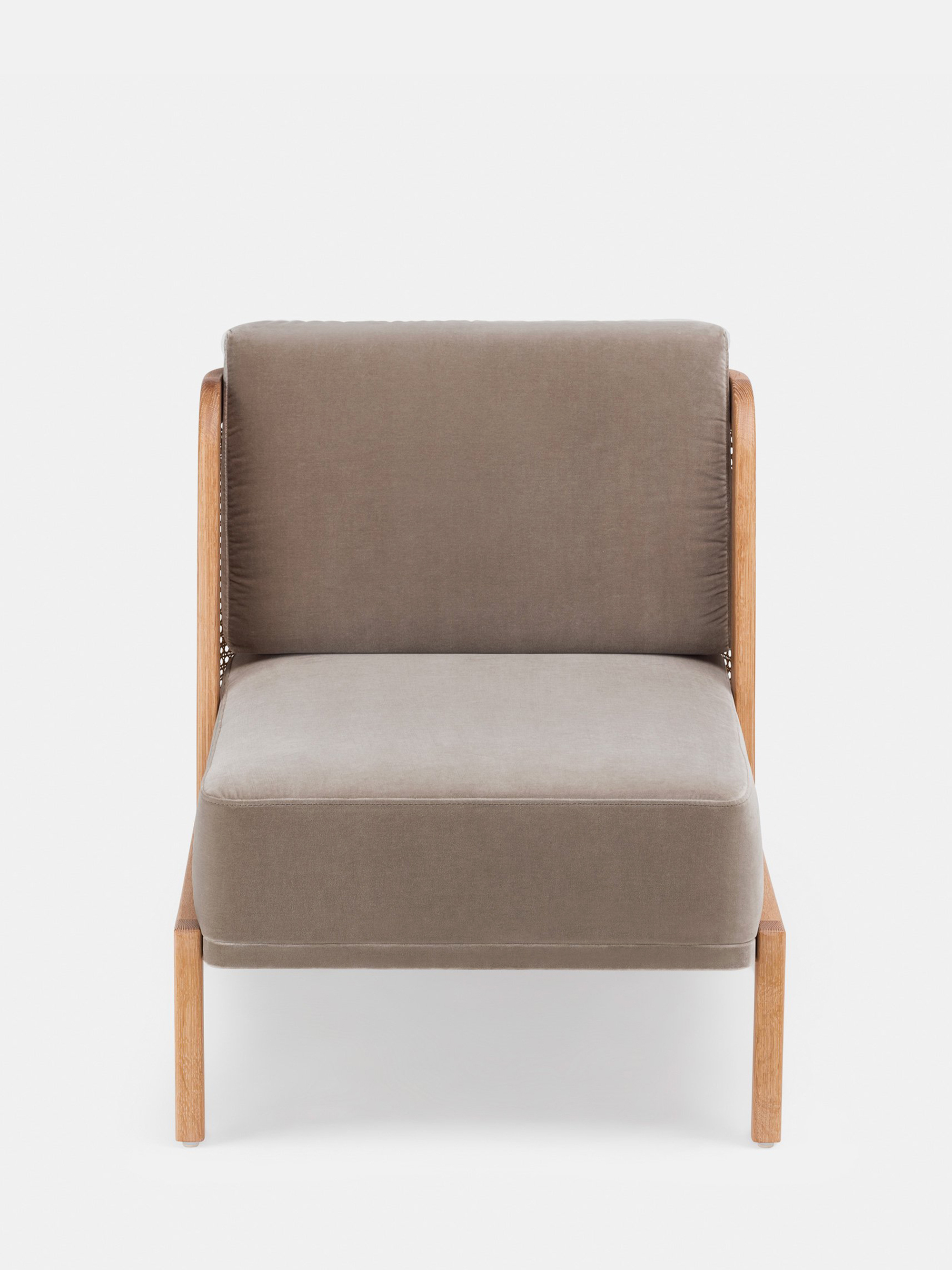 40592 D2f4af250a 40362 1e92b73b7d 270 Throne Lounge Chair With Rattan By Autoban In Danish Oiled Oak And Harald 3 143 Fabric Front Whitebkgrnd Zoom Portrait