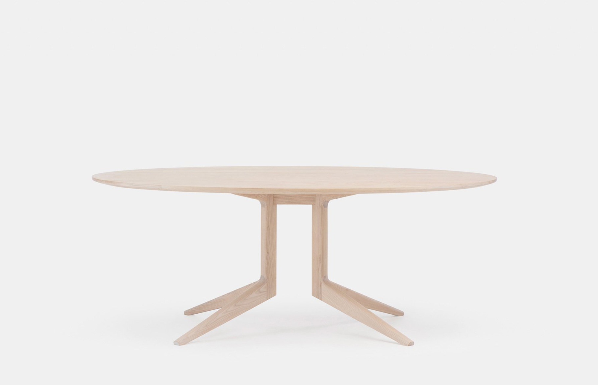 40622 75f90795b7 40246 0fdd22aca6 Oval190394f Light Oval Table By Matthew Hilton In White Oiled Ash Front Whitebkgrnd Zoom Portrait