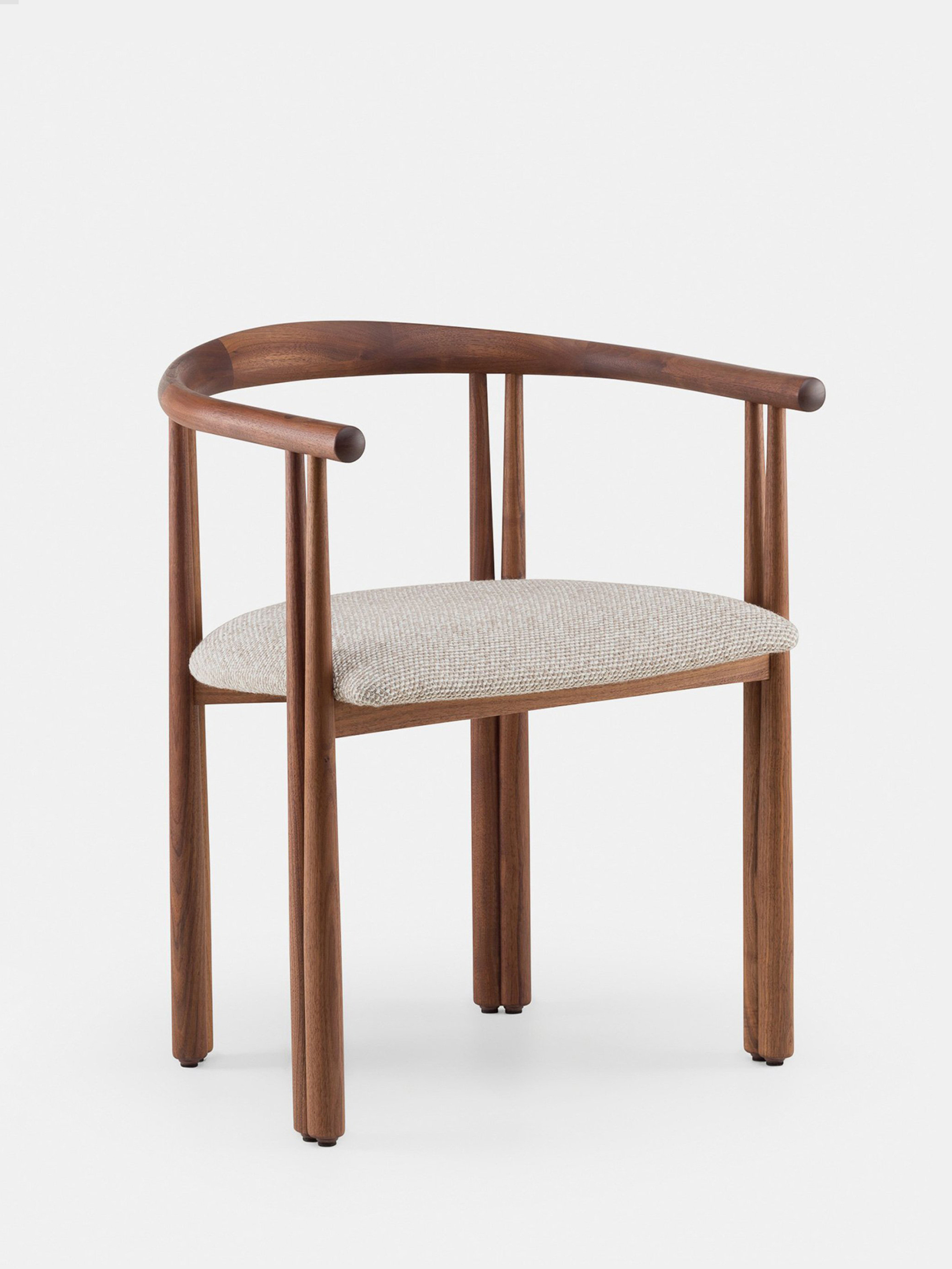 40644 1f1c0ed244 Elliot Chair By Jason Miller In Danish Oiled Walnut And Safire 004 Fabric Whitebkgrnd Zoom Zoom Portrait