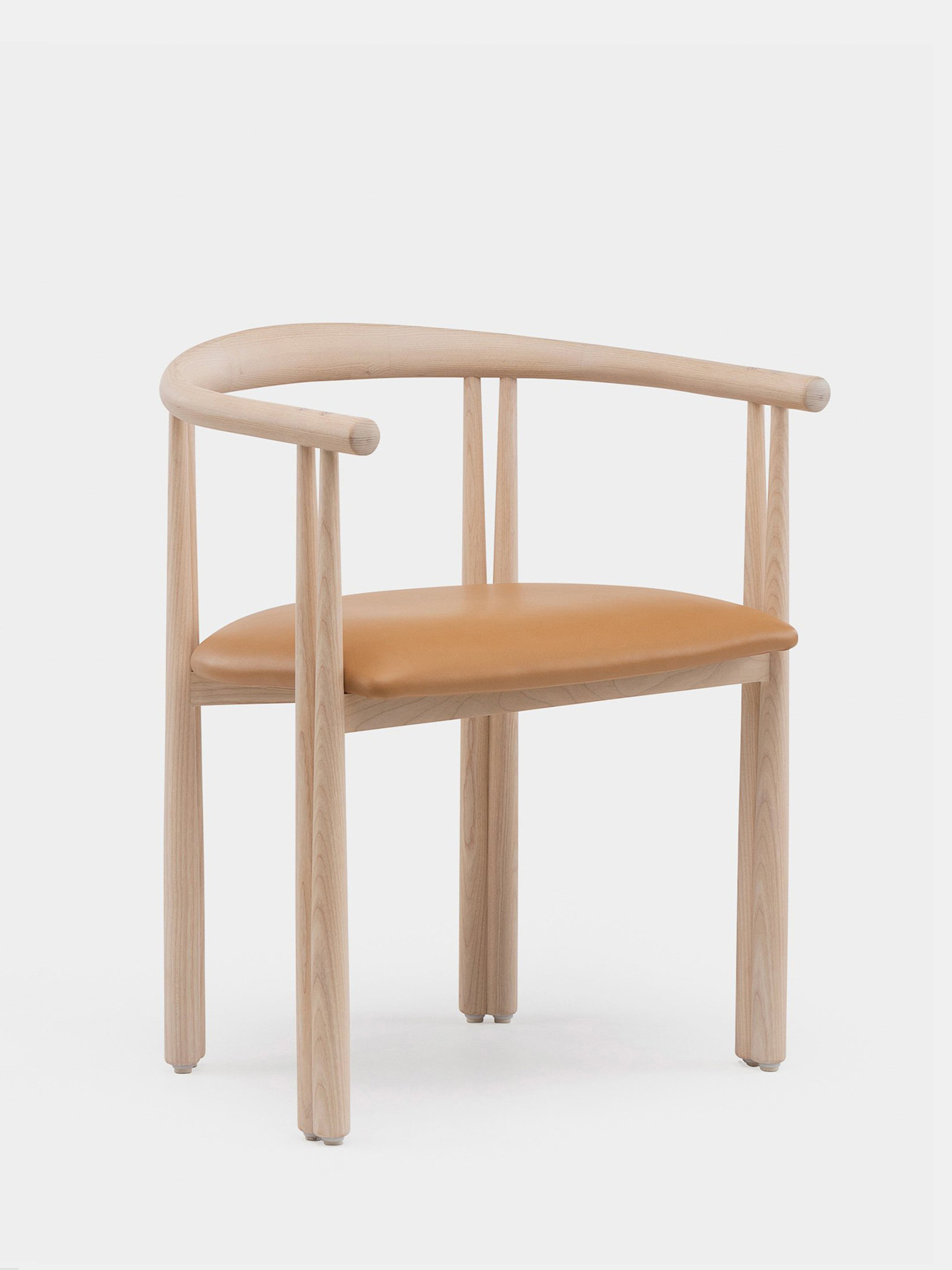 40644 C36c566753 Elliot Dining Chair By Jason Miller In White Oiled Ash And Elmorustical Viii 43632 Leather Whitebkgrnd Zoom Zoom Portrait