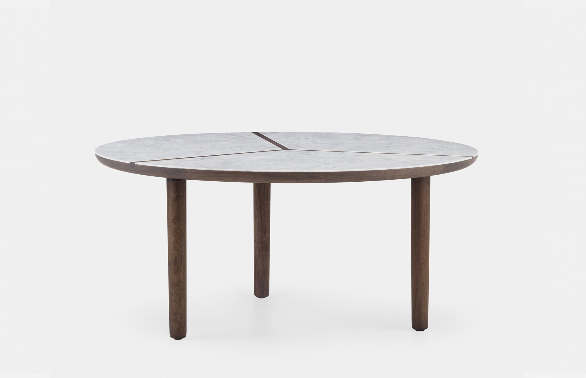 40654 Cd32df841f 40654 6c535a9092 108rm Marlon Round Table By Luca Nichetto In Black Oiled Walnut And Carrara Marble 2 Whitebkgrnd Zoom Portrait