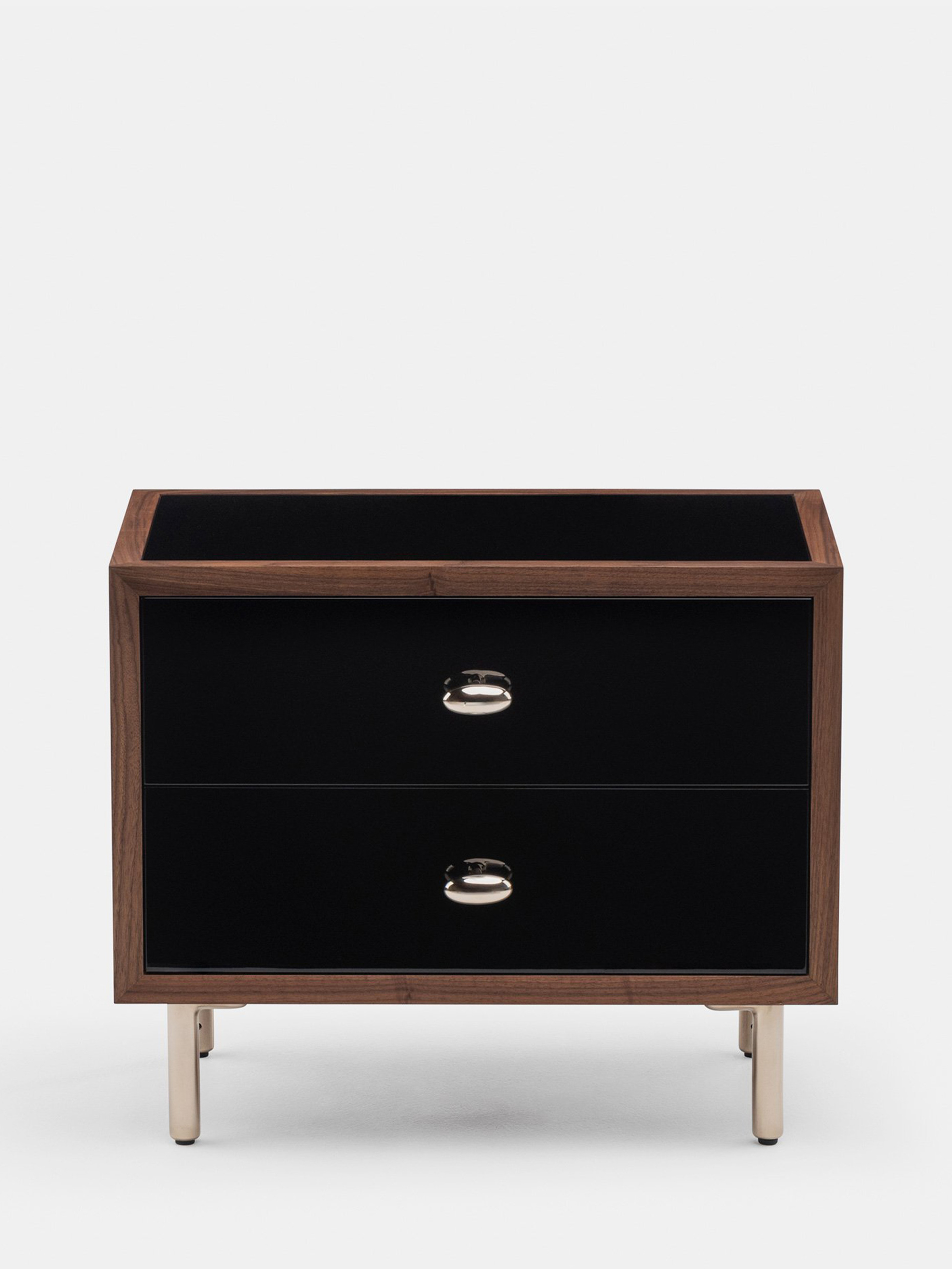 40725 97e868bb2e 40725 55dd466f21 063 Classon Bedside Chest By Jason Miller In Danish Oiled Walnut And Black Painted Hdf Front Whitebkgrnd Zoom Portrait