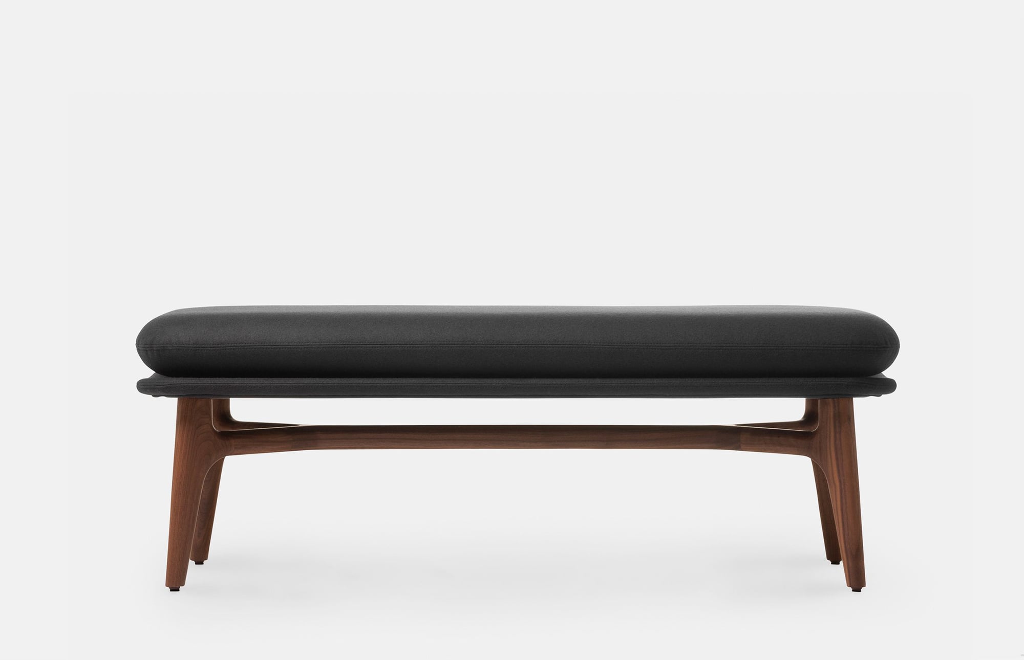 40738 58b3f22269 40738 A78e2ccec4 Solo Bench Shown In Danish Oiled Walnut And Wool Front Whitebkgrnd Zoom Portrait