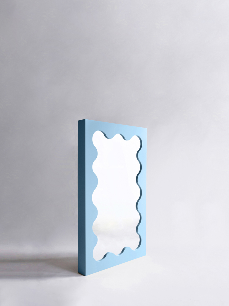 Curvy Mirror Mini - Light Blue