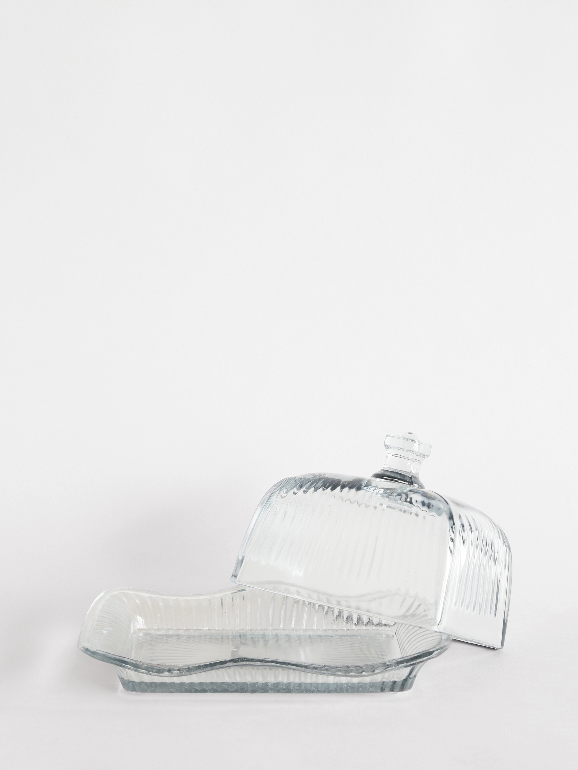 40790 D44b9e48c3 Butter Dish In Clear Glass Portrait