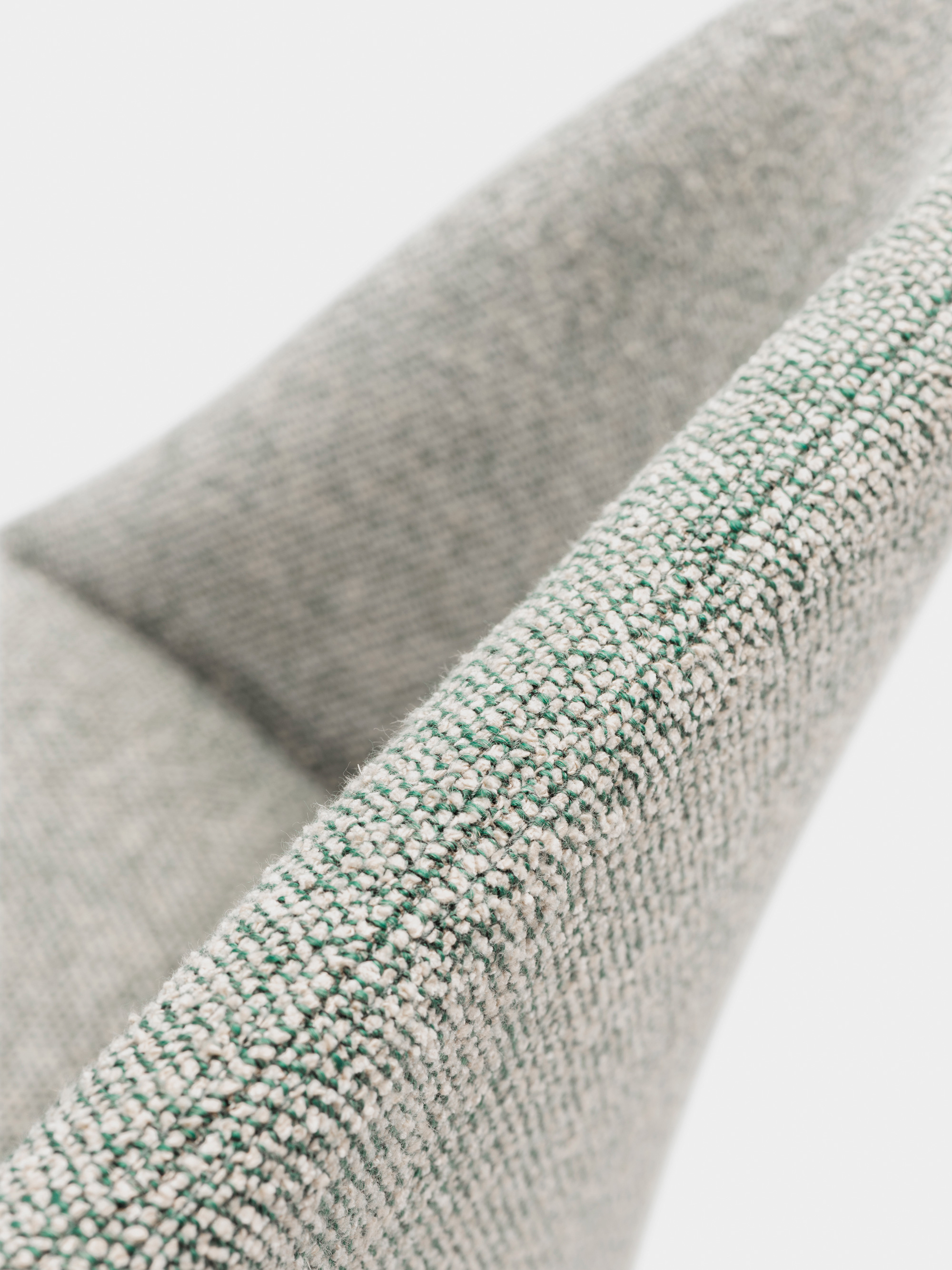 40791 Dd0f131689 750l Solo Sofa By Neriandhu In Black Oiled Walnut And Moss 003 Fabric Detail6 Whitebkgrnd Portrait