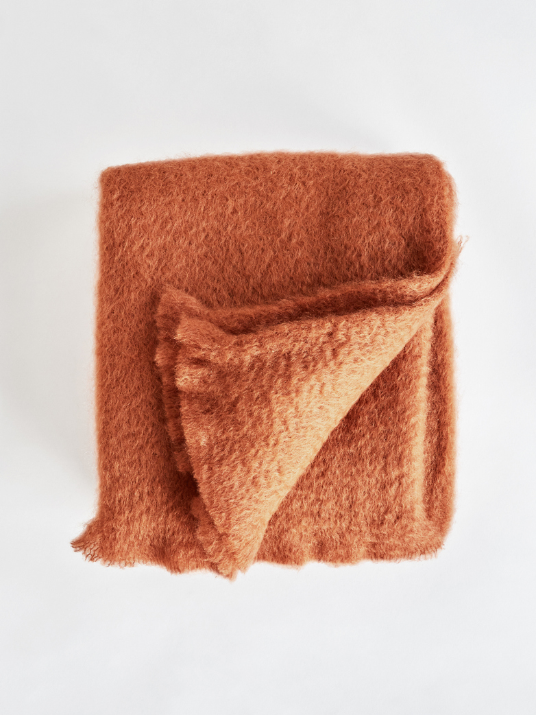 Mohair Throw - Rust