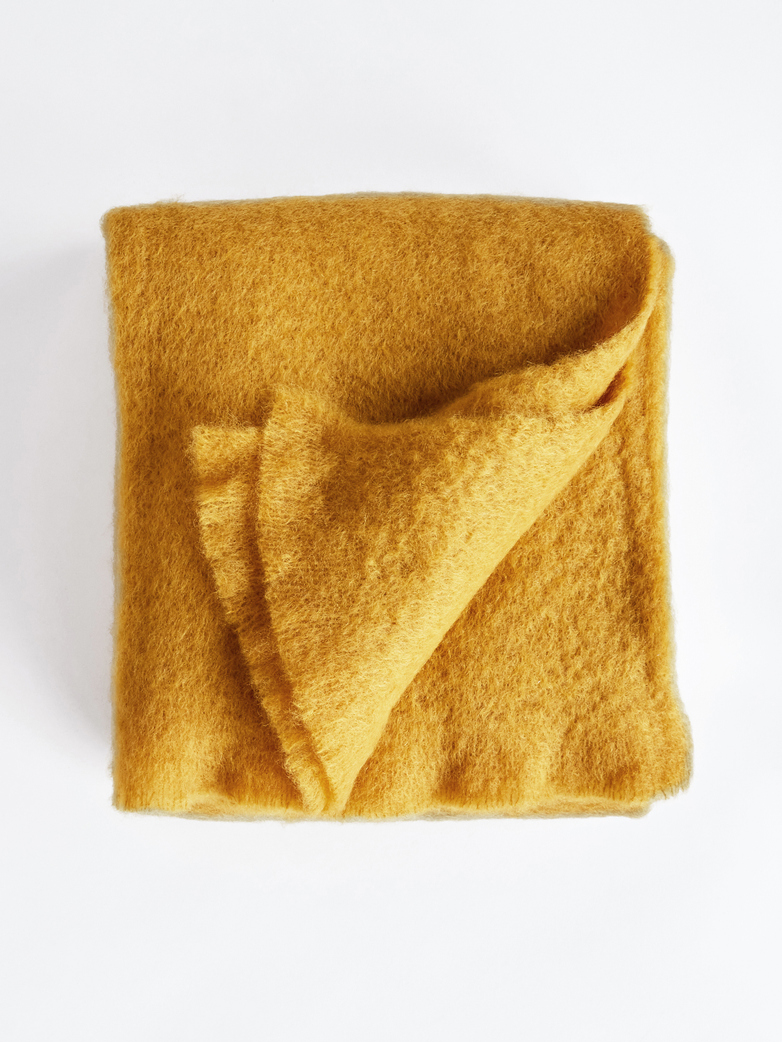 Mohair Throw - Mustard
