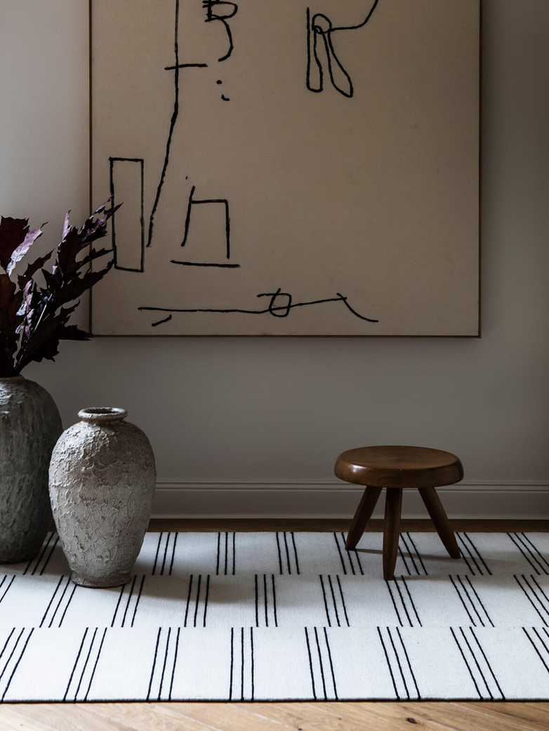Stripes Cream/Black 140x200