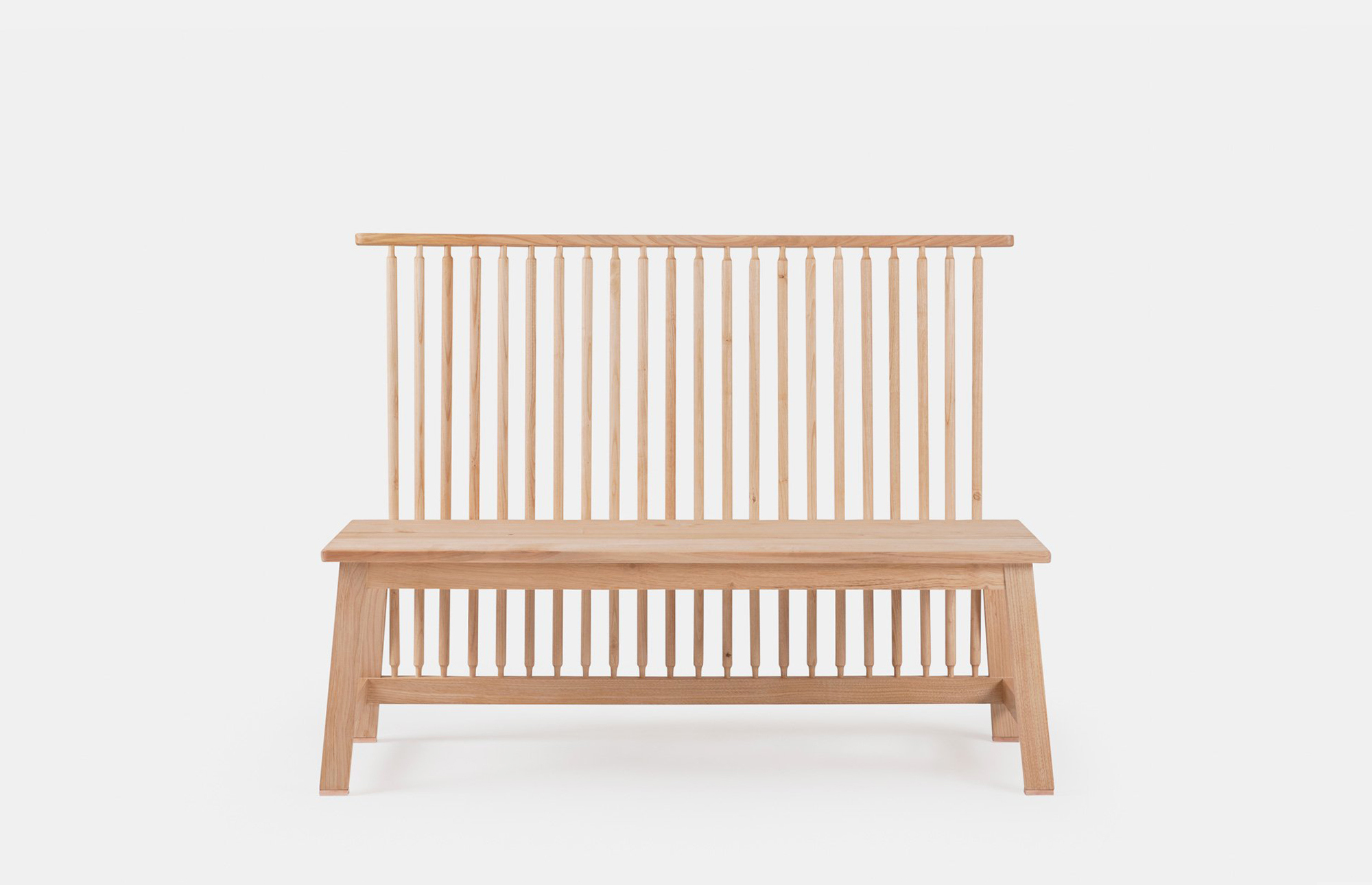 41078 Fcb061d709 41078 43a717d3a6 450 Two Seater Bench With Back By Studioilse In Danish Oiled Oak Front Whitebkgrnd Zoom Portrait