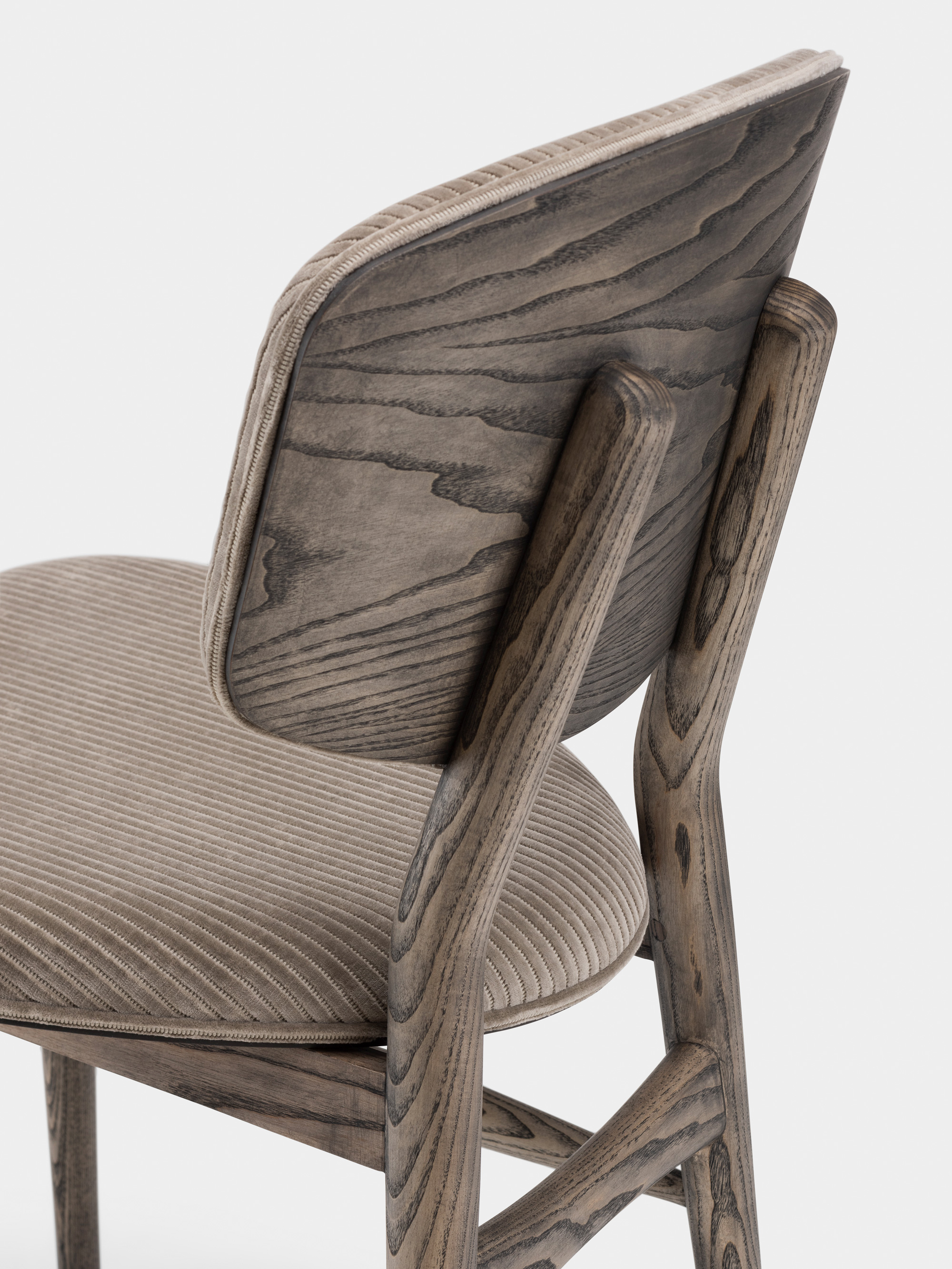 41081 2a150b8c4a 249 Butterfly Chair By Autoban For De La Espada In Black Oiled Ash And Phlox 243 Fabric Detail3 Whitebkgrnd Portrait