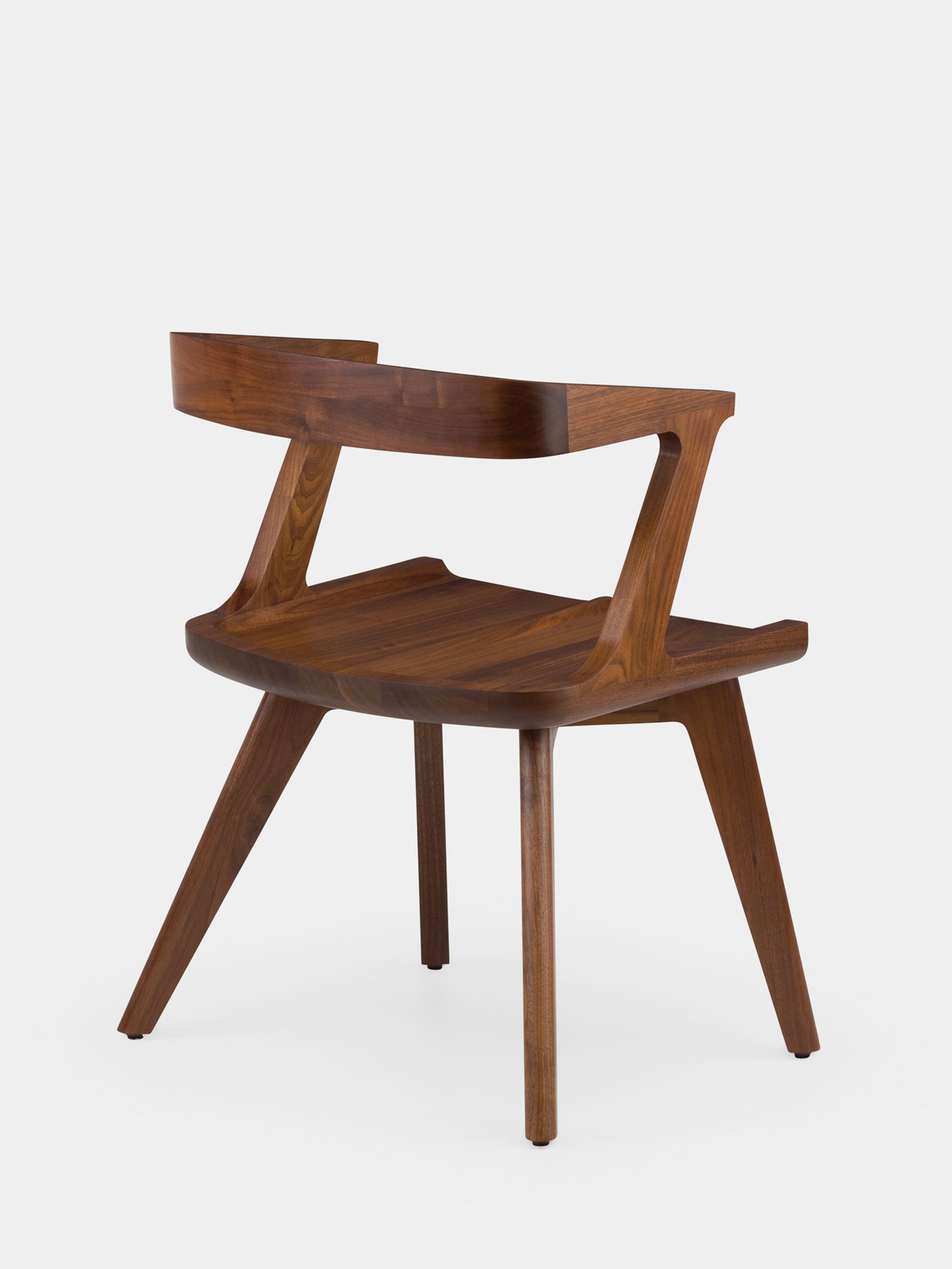 41112 46d7042516 Colombo Dining Armchair By Matthew Hilton In Danish Oiled Walnut Back Whitebkgrnd Zoom Portrait