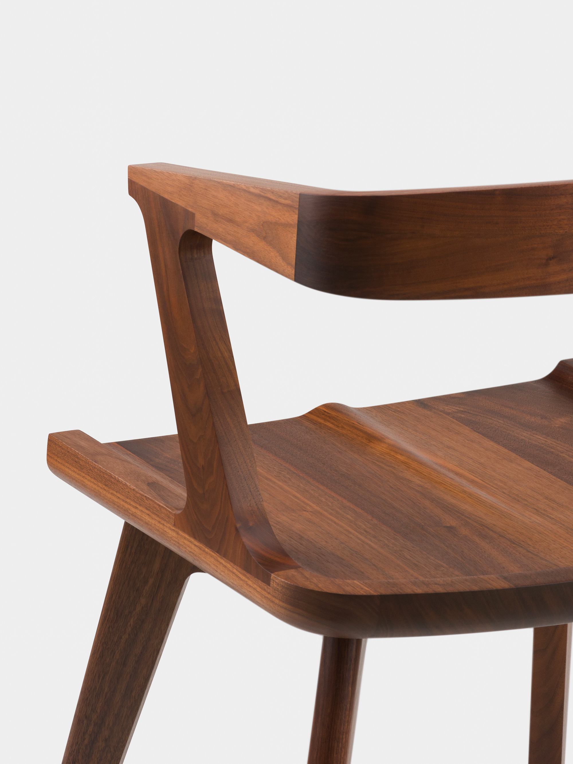 41112 Baf98e10fc 343 Colombo Dining Armchair By Matthew Hilton In Danish Oiled Walnut Detail5 Whitebkgrnd Portrait