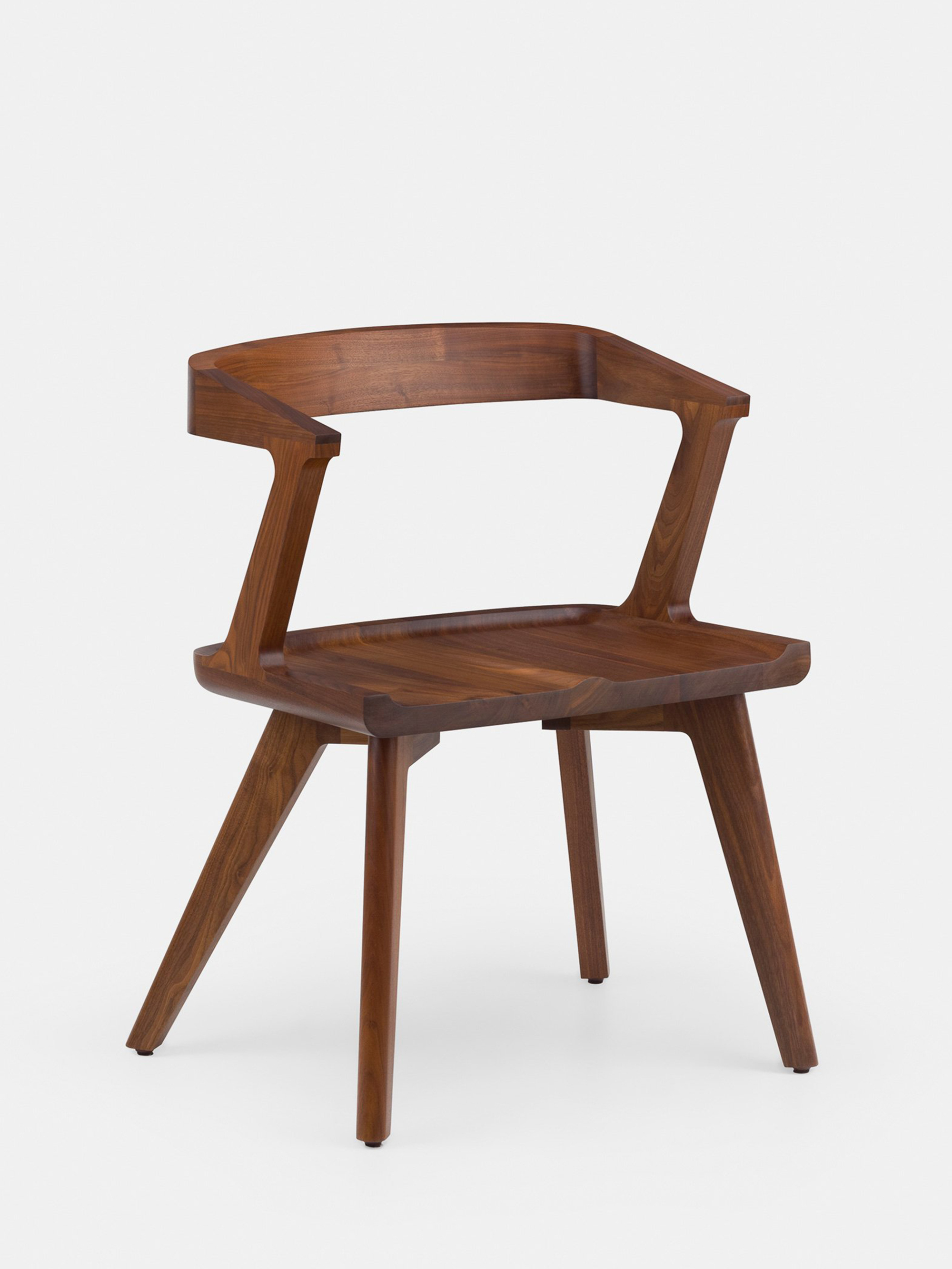 41112 Cf9a58b268 Colombo Dining Armchair By Matthew Hilton In Danish Oiled Walnut Whitebkgrnd Zoom Portrait