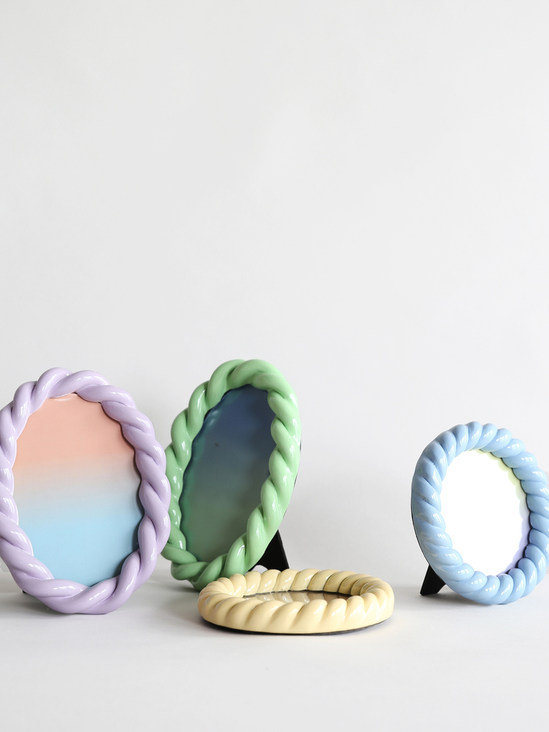 Braid Photo Frame Oval - Lilac
