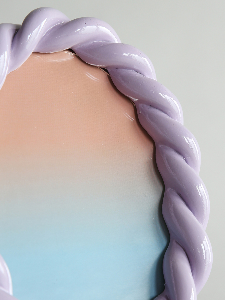 Braid Photo Frame Oval - Lilac