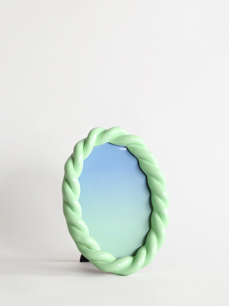 Braid Photo Frame Oval - Mint