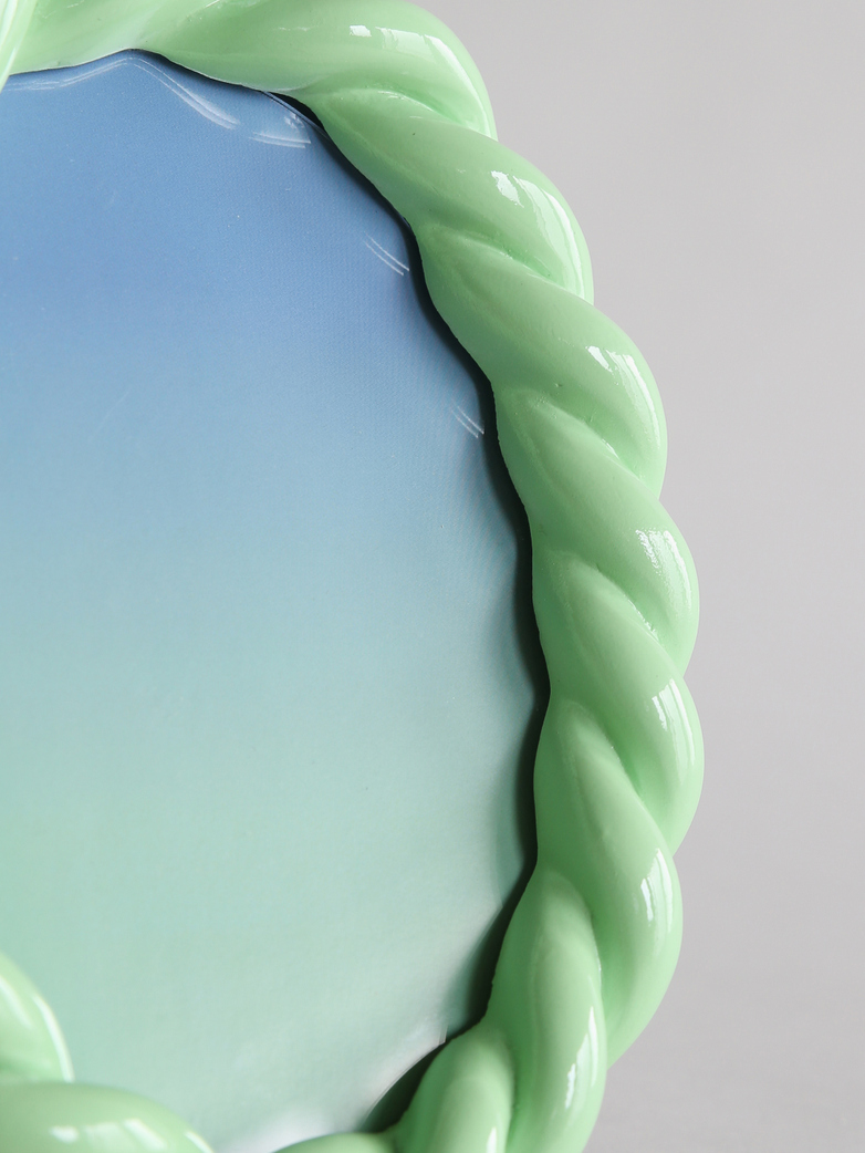 Braid Photo Frame Oval - Mint