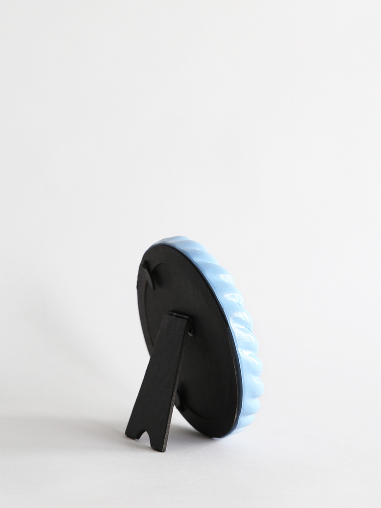 Braid Photo Frame Round - Blue