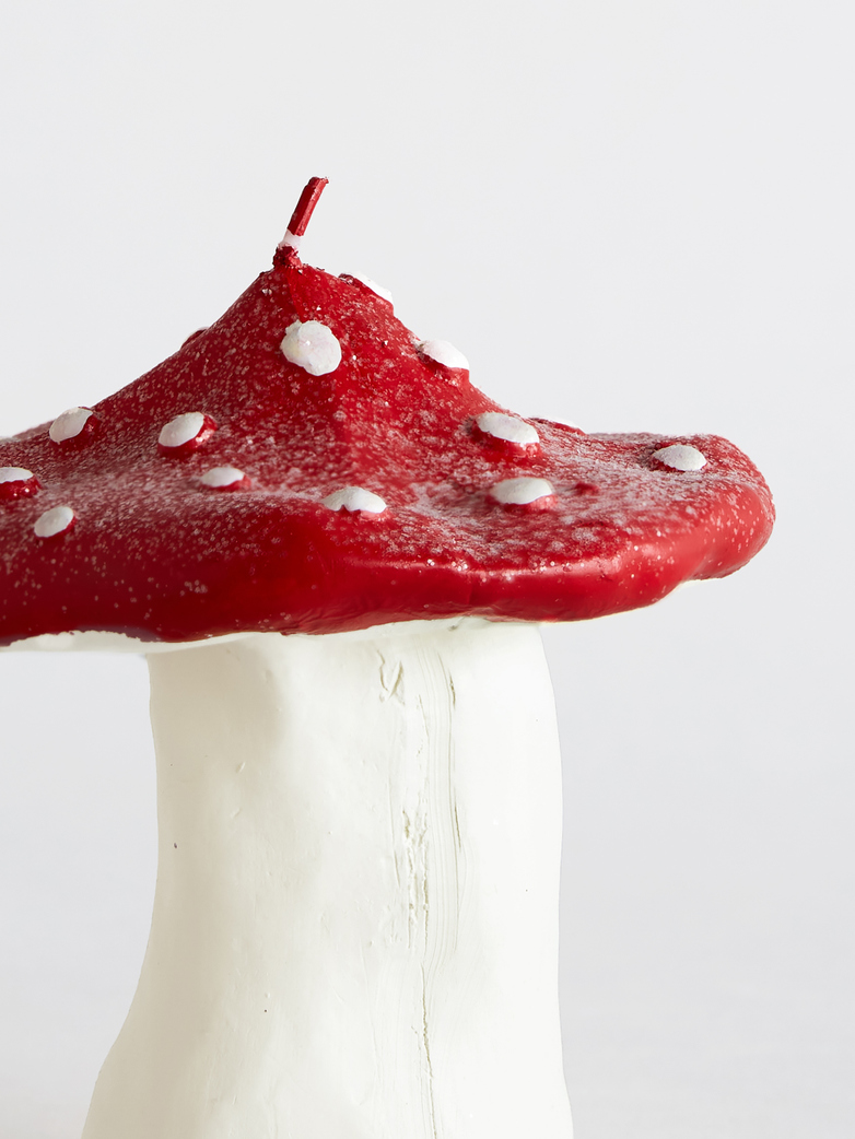 Mushroom Candle - Red