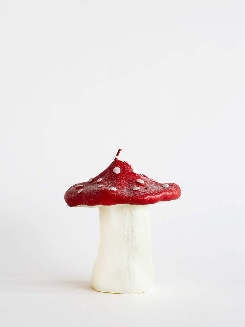 Mushroom Candle - Red