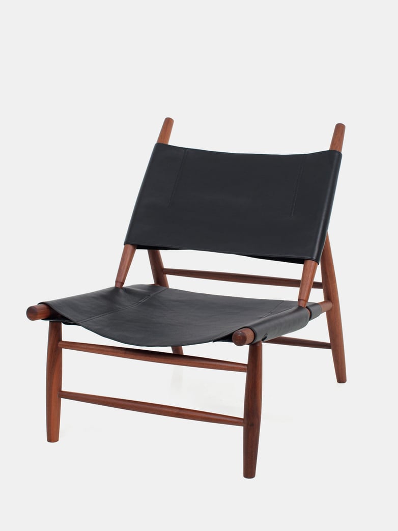 Wohlert Triangle Chair - Walnut - Black Leather