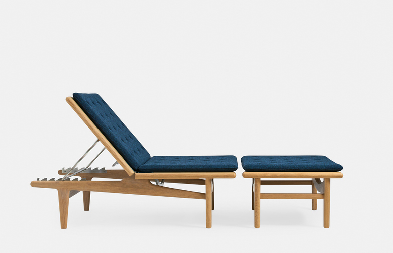 GE1 Bench - Oak/Dark Blue