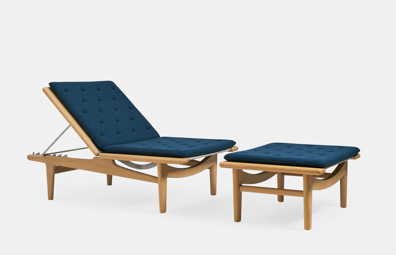 GE1 Bench - Oak/Dark Blue