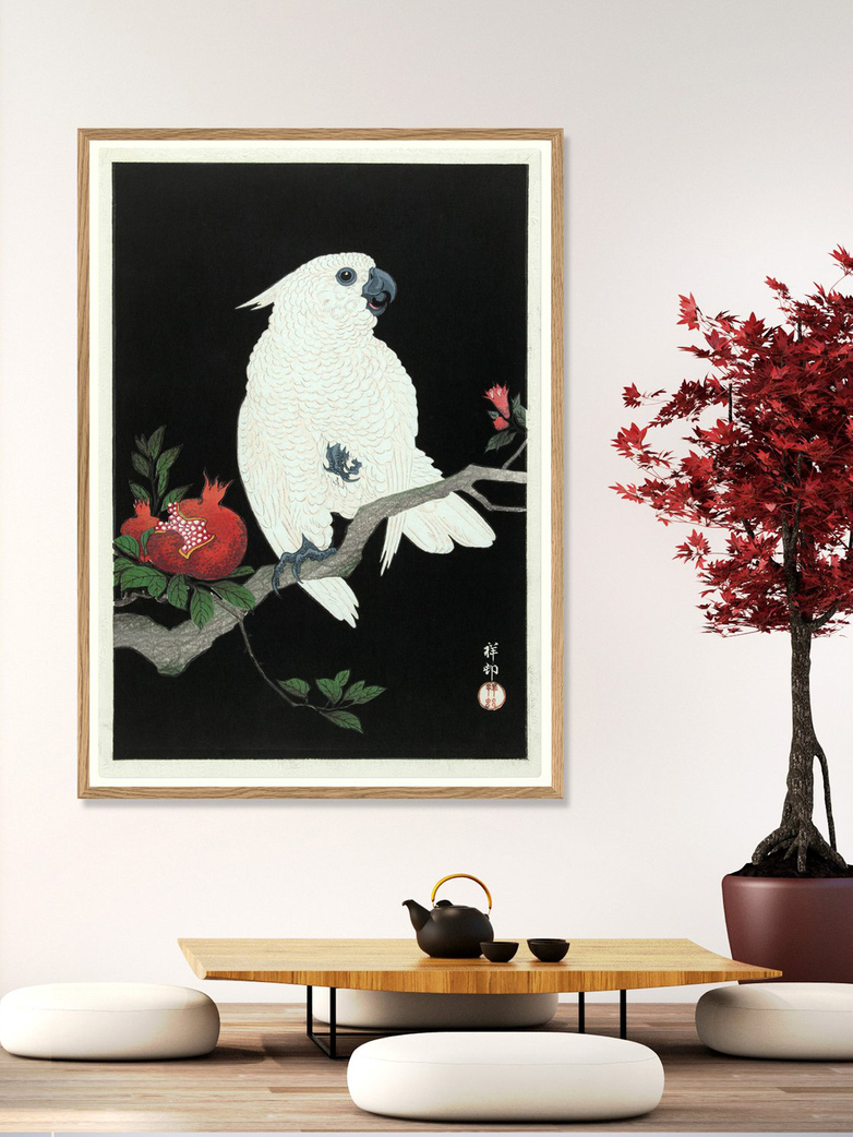 Cockatoo & Pomegranate 70 x 100 cm